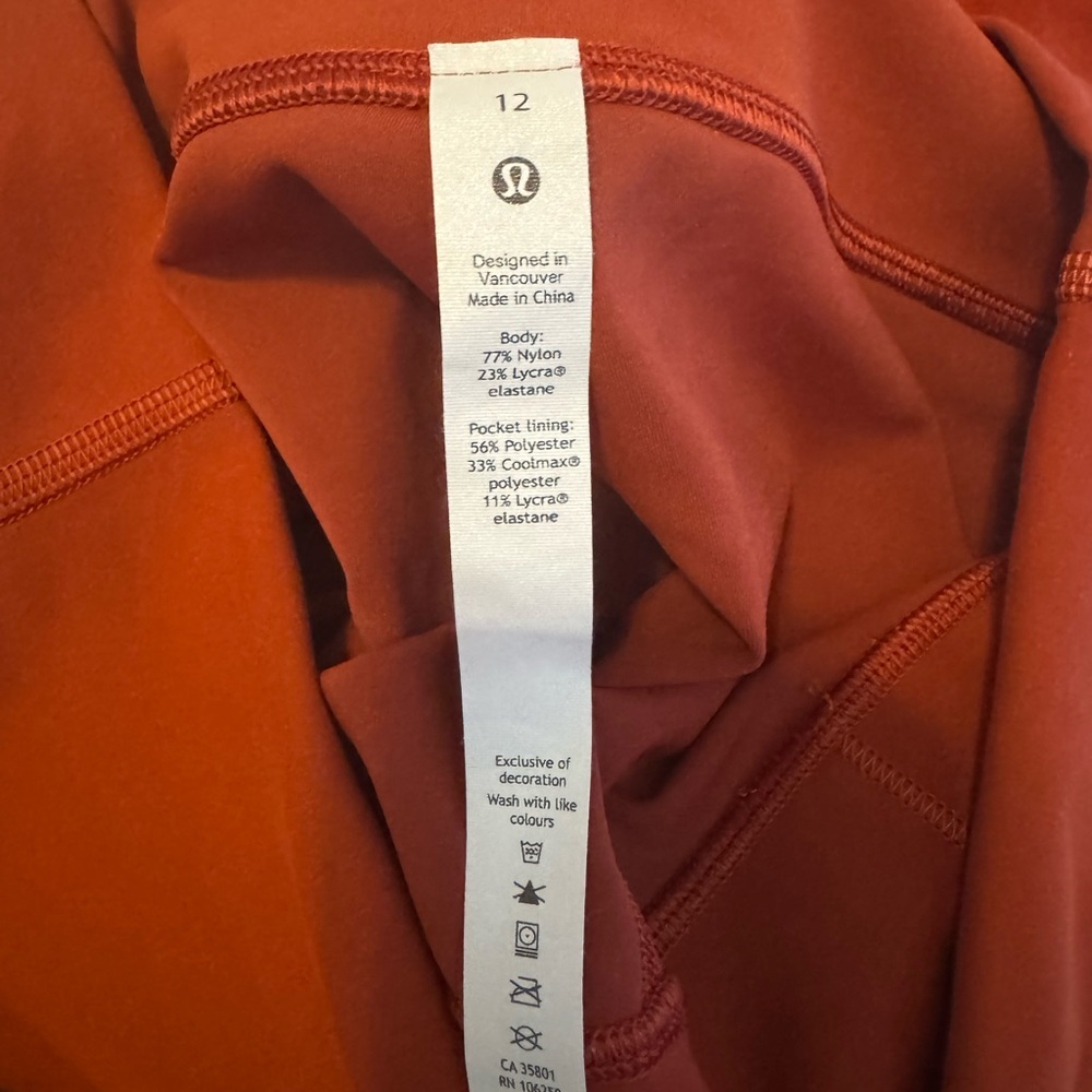 lululemon athletica High-Rise Leggings in Rust - Picture 3 of 4